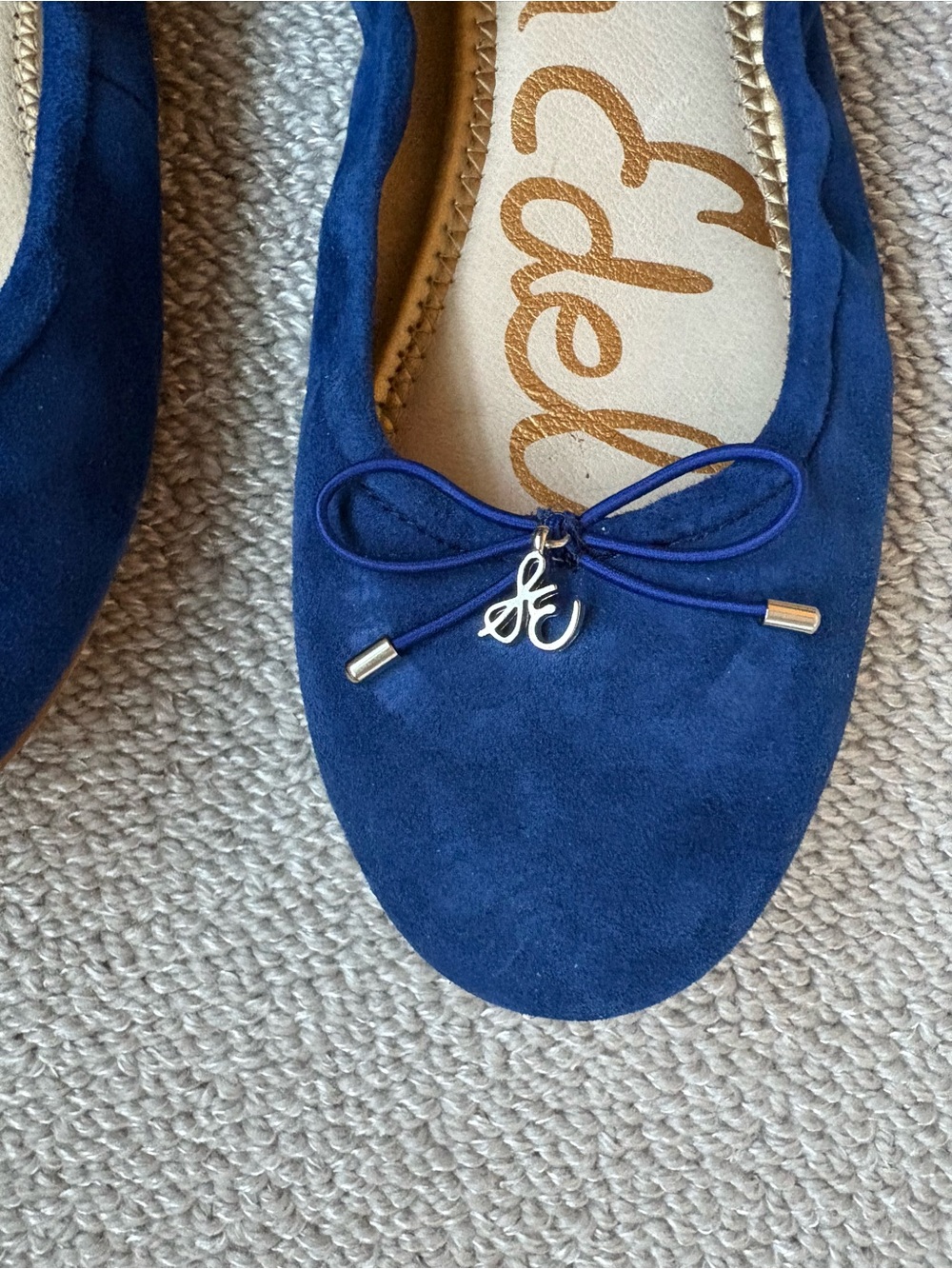 Sam Edelman Royal Blue Suede Felicia Flat Size 7.5 - Picture 2 of 4